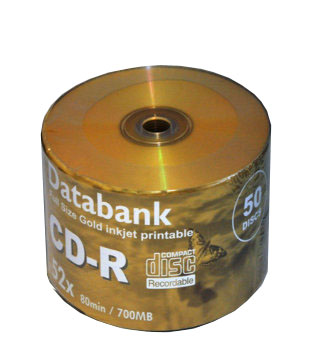 Databank CD-R Silver dye full size Golden printable 50pk